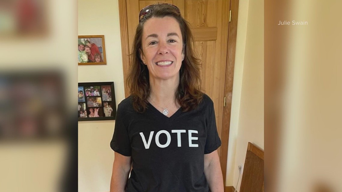 Kingfield woman creates t-shirts to encourage people to vote