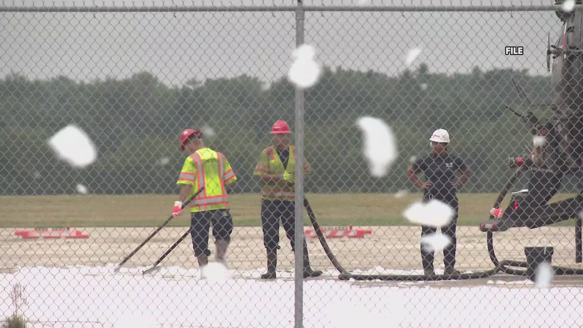 Maine Department of Environmental Protections crews worked over the holiday weekend, maintaining daily water samples and removing foam, according to the agency.