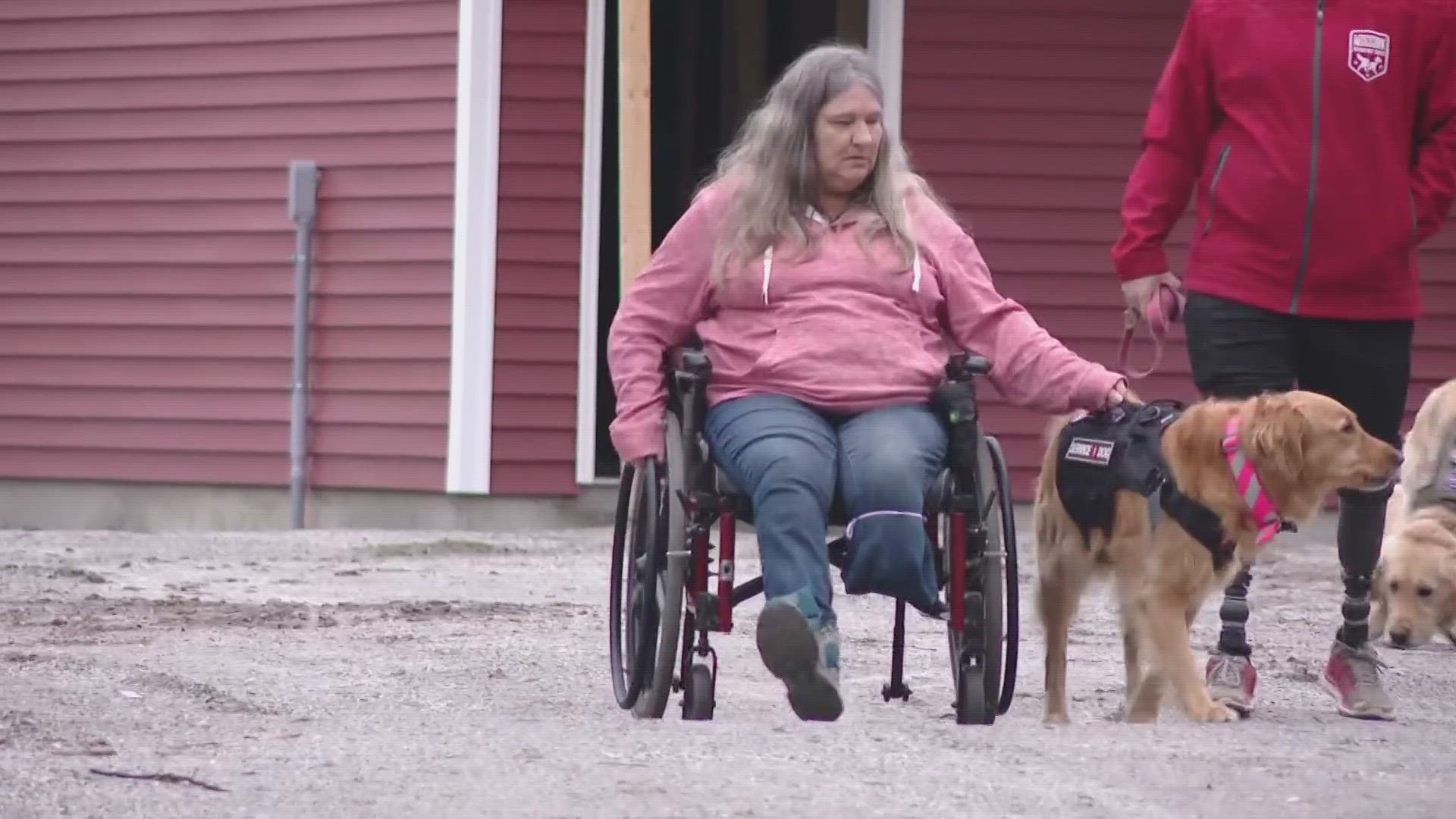 The Mission Working Dogs campus in Oxford will have private cabins, where clients can stay and bond with their service dogs.