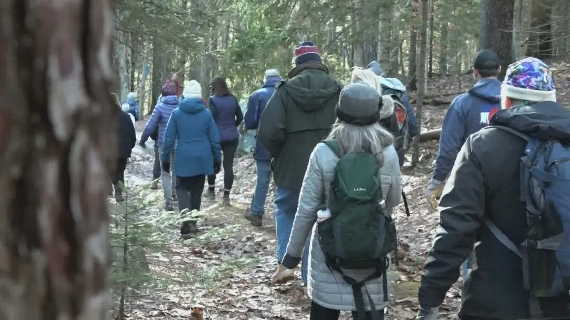 People in Maine and across the country participated on First Day Hikes, a nationwide initiative to encourage others to get outdoors to ring in the new year.
