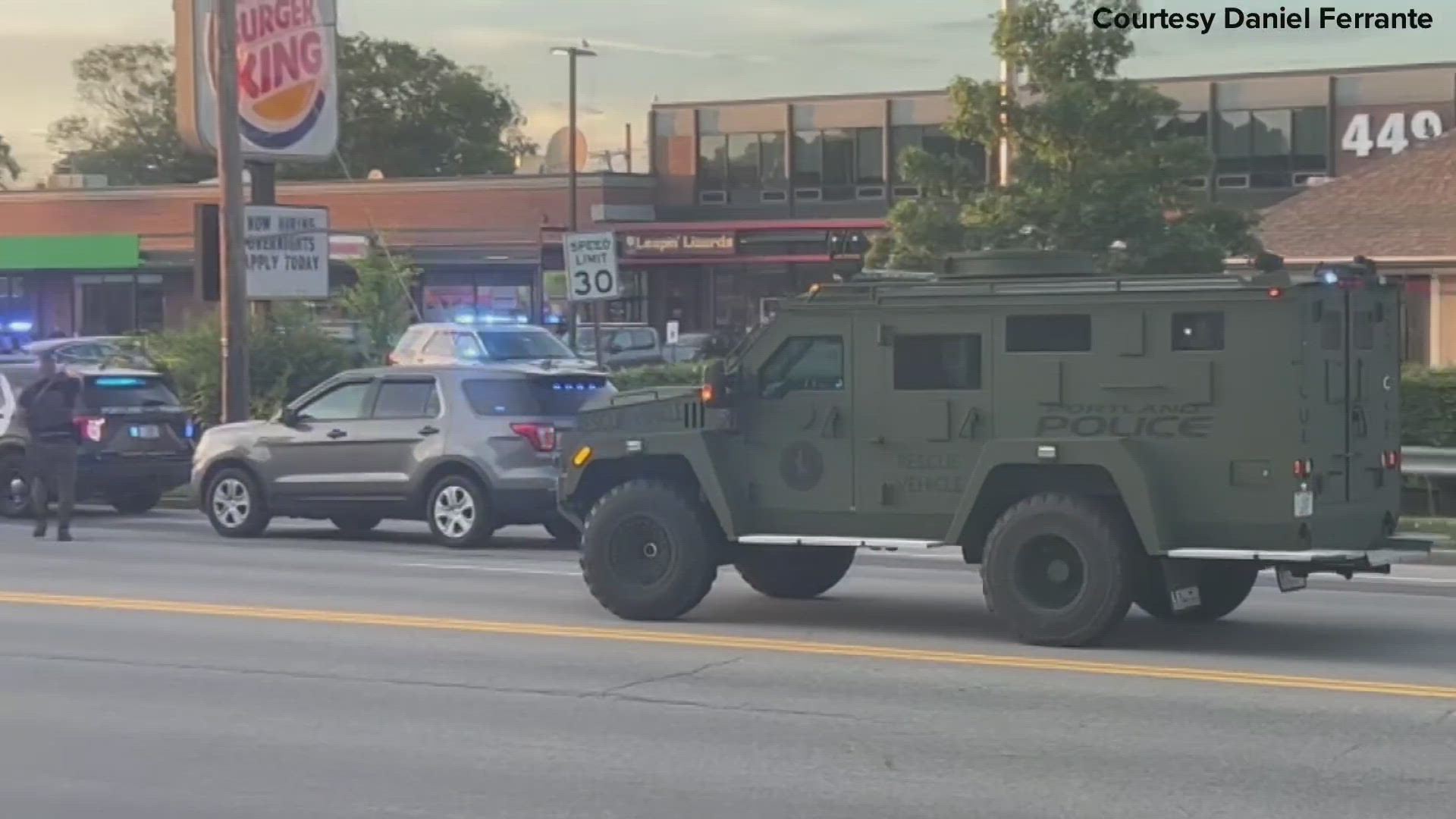 Police said Robert McKusick, 44, of Brunswick is facing a number of charges after an hours-long standoff Friday night in Portland.