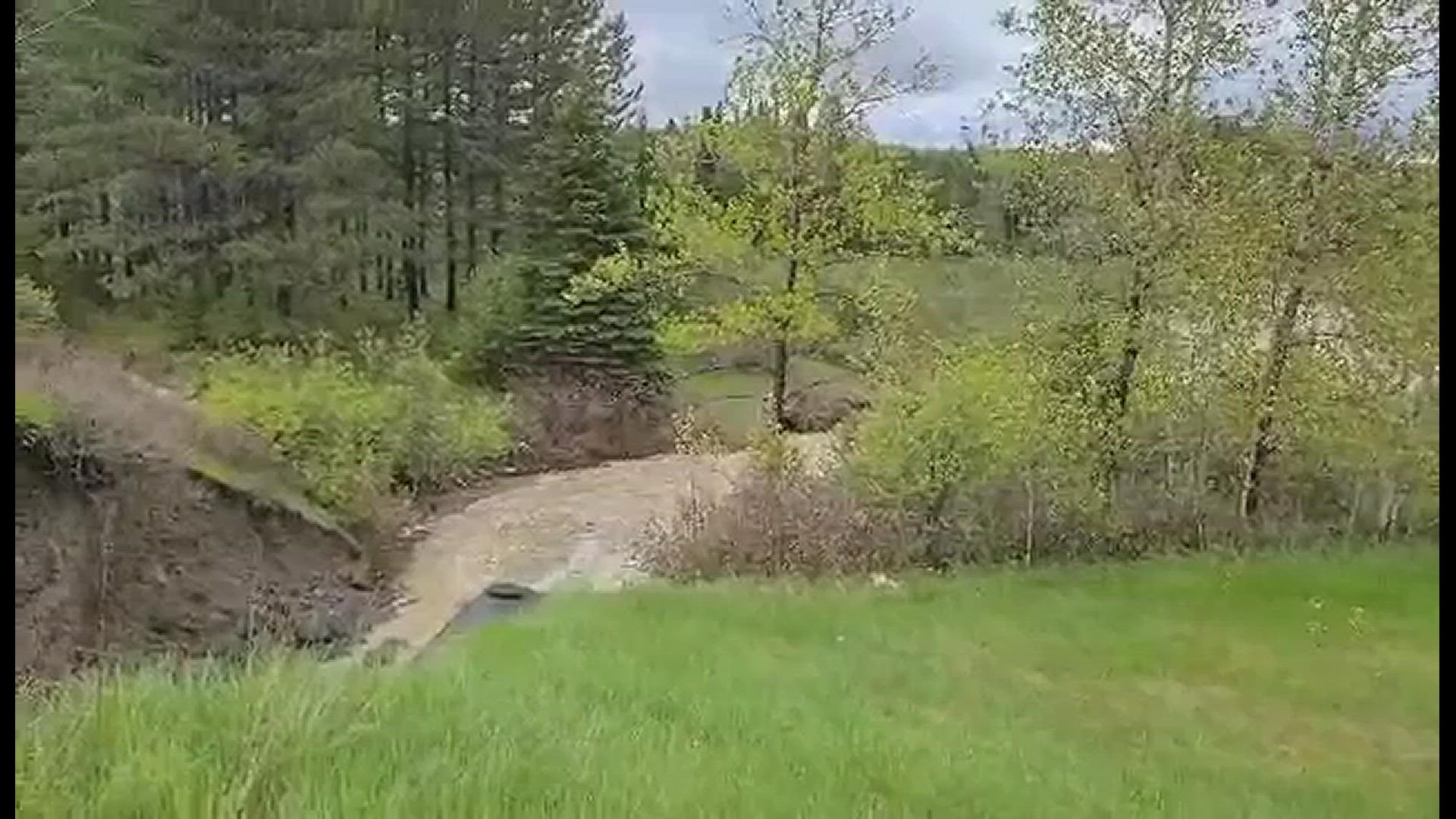 Lee Cheek of Aroostook County, shares video of the massive hole that shut down Van Buren road in Aroostook County.