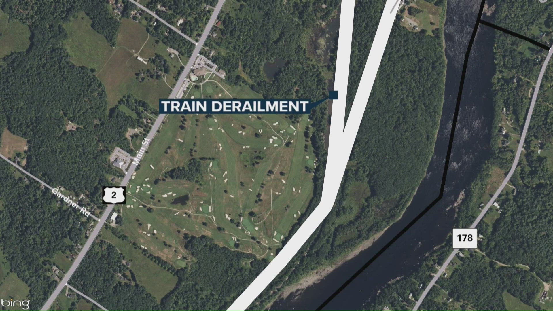 Coverage image for: Officials expect Orono train tracks to reopen in a few days following train derailment