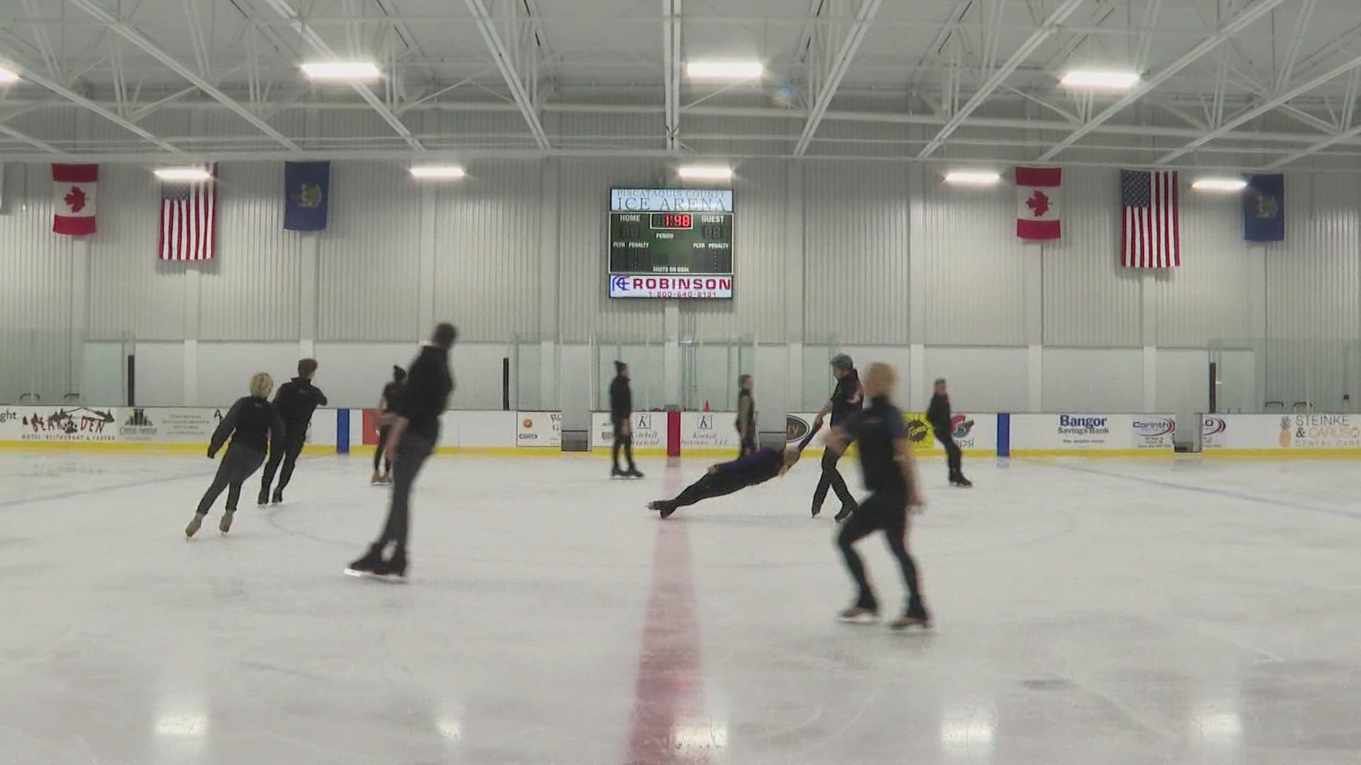 The ice dancing performing arts company, Ice Dance International, made its second stop on a 12-stop tour at the Piscataquis County Ice Arena.