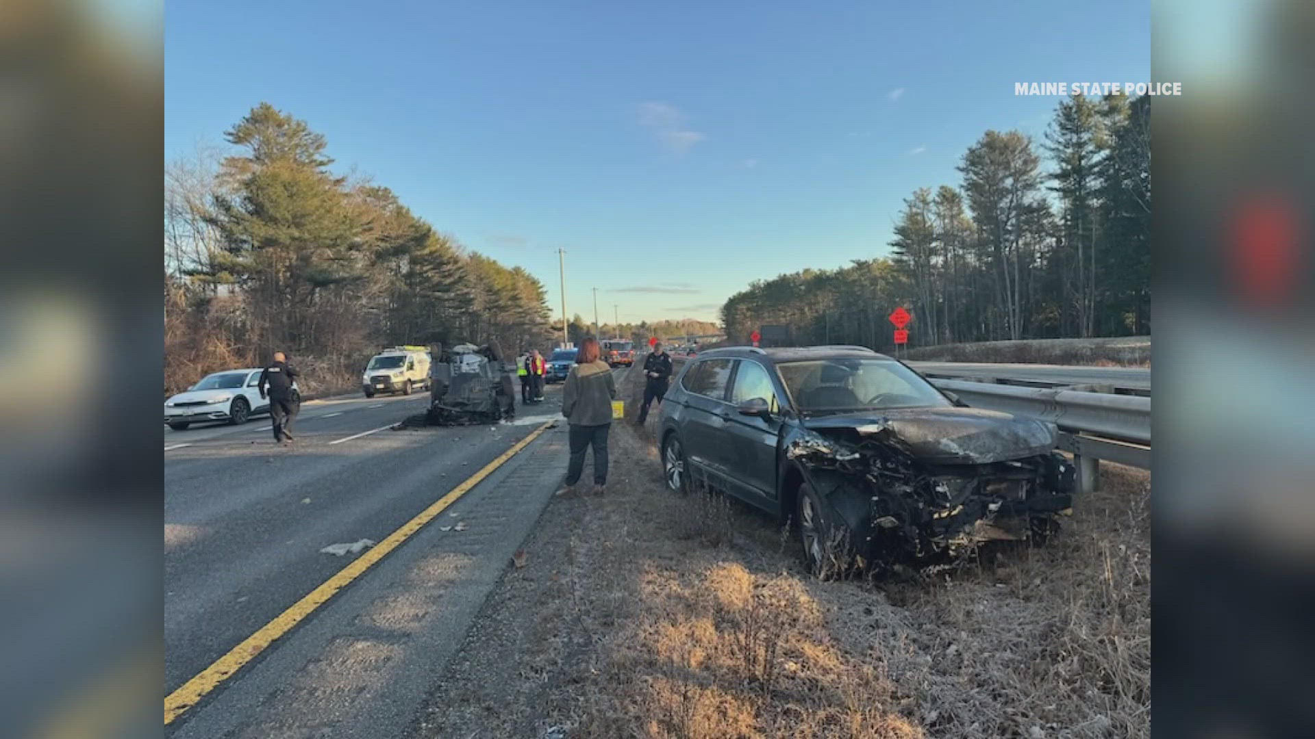 It happened in the southbound lanes of I-295 shortly before 7:30 a.m., near mile 22, according to the Maine Department of Public Safety.