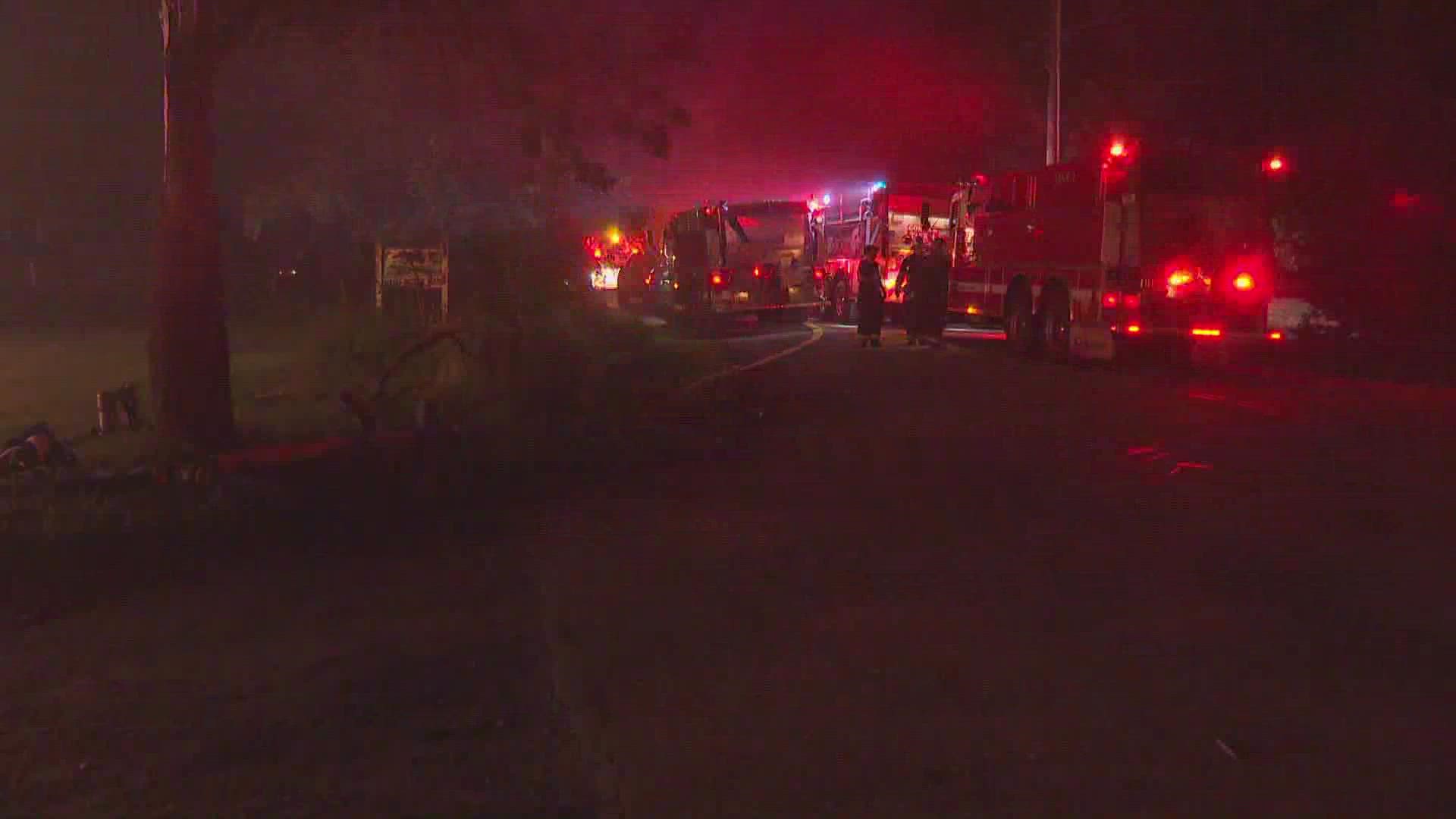 Several crews are responding to a fire at Flaggy Meadow Farm in Gorham.