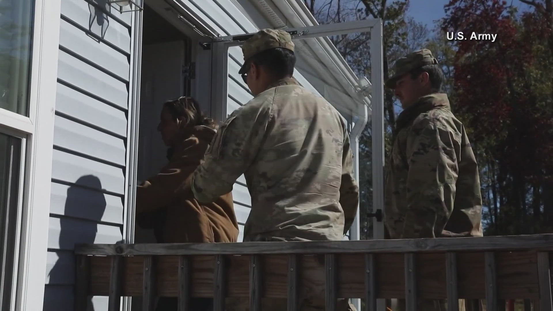 Soldiers have been delivering supplies to some of the hardest hit communities.