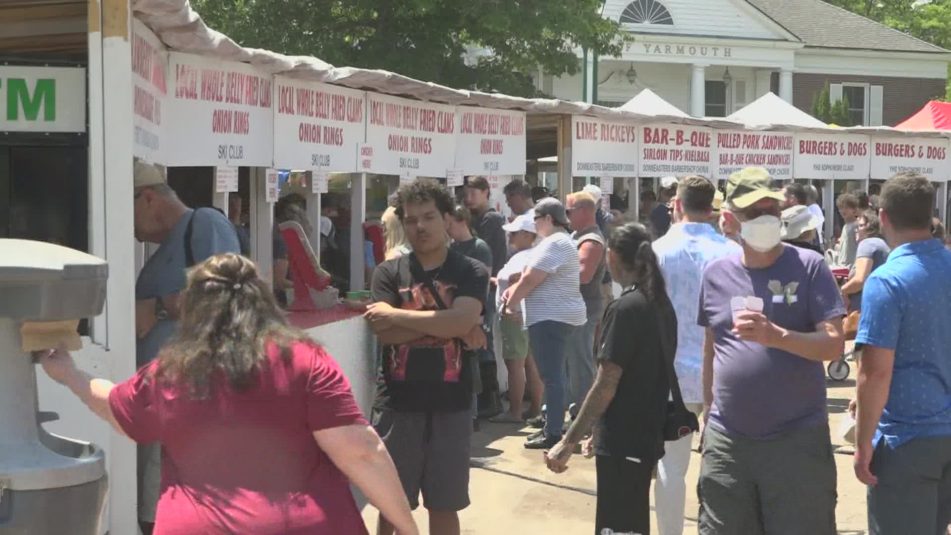 The Yarmouth Clam Festival returned from a pandemic hiatus, bringing shucking contests, fried foods, and fun for families longing for the historic festival.