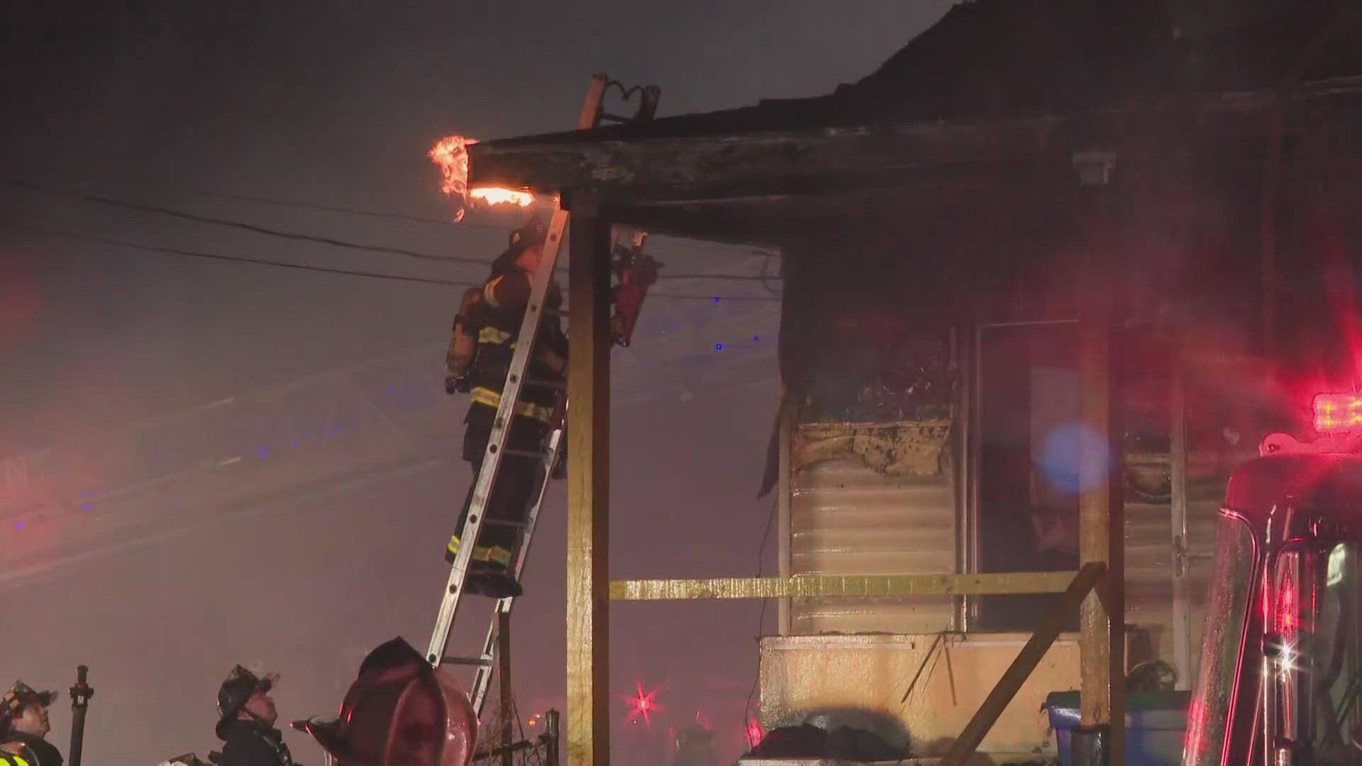 Firefighters responded to the home on Olympia Street after 1 a.m. Thursday. The fire is under investigation. 