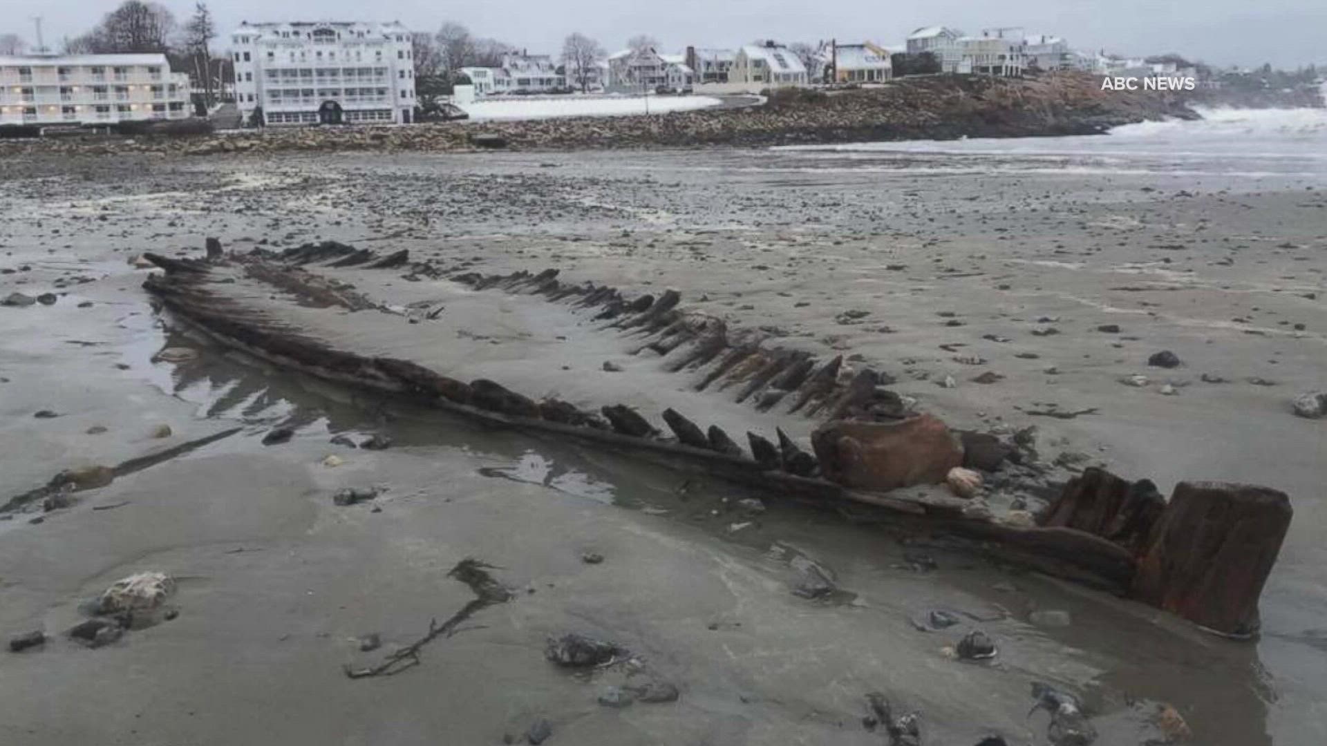 Scientists traced the wood in its hull to the 18th century and believe the ship was carrying pork and flour from Portland when a storm led it to crash in York County