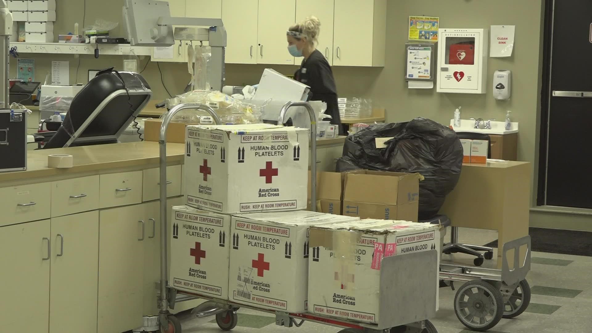 There is a critical need for blood donations right now, according to the American Red Cross.