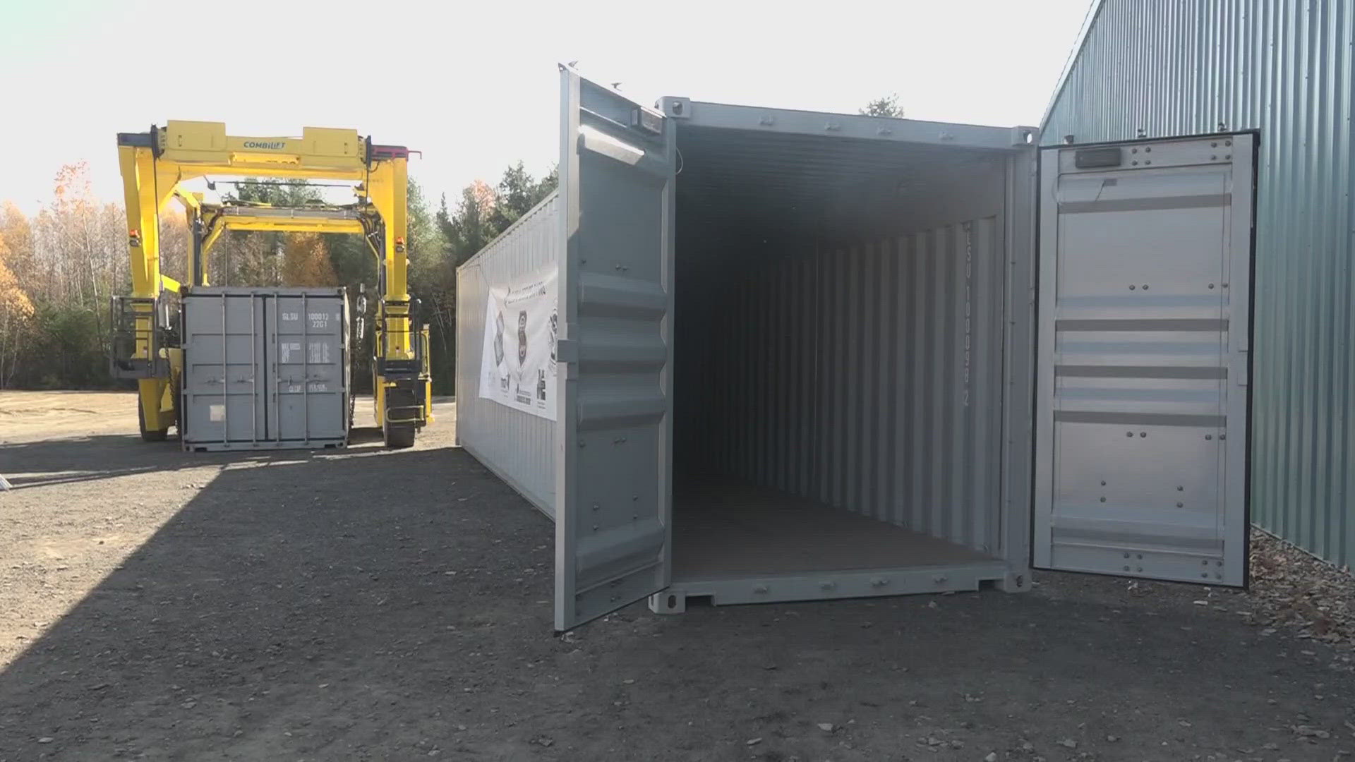 The facility makes shipping containers designed to improve shipping safety, and its tech was first designed at the University of Maine. 