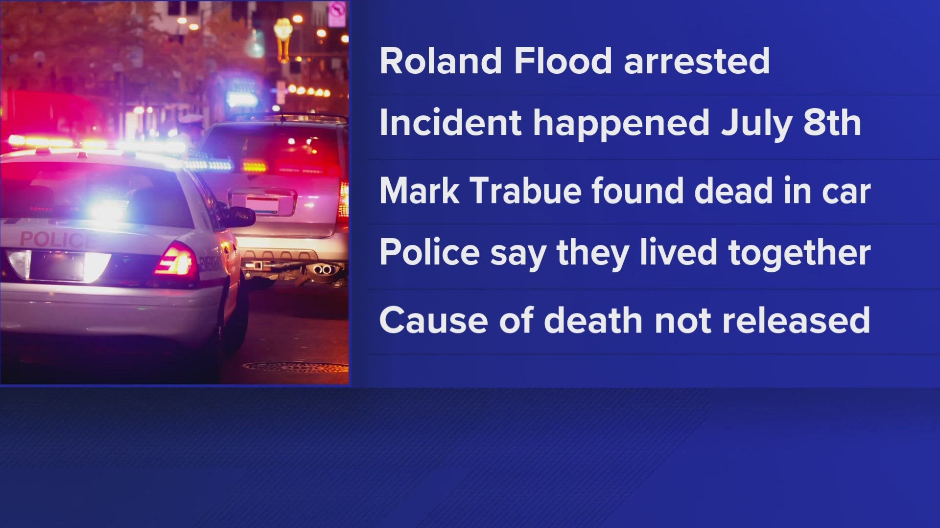 The body of 57-year-old Mark Trabue was discovered in his vehicle at a Madison cemetery on July 8.