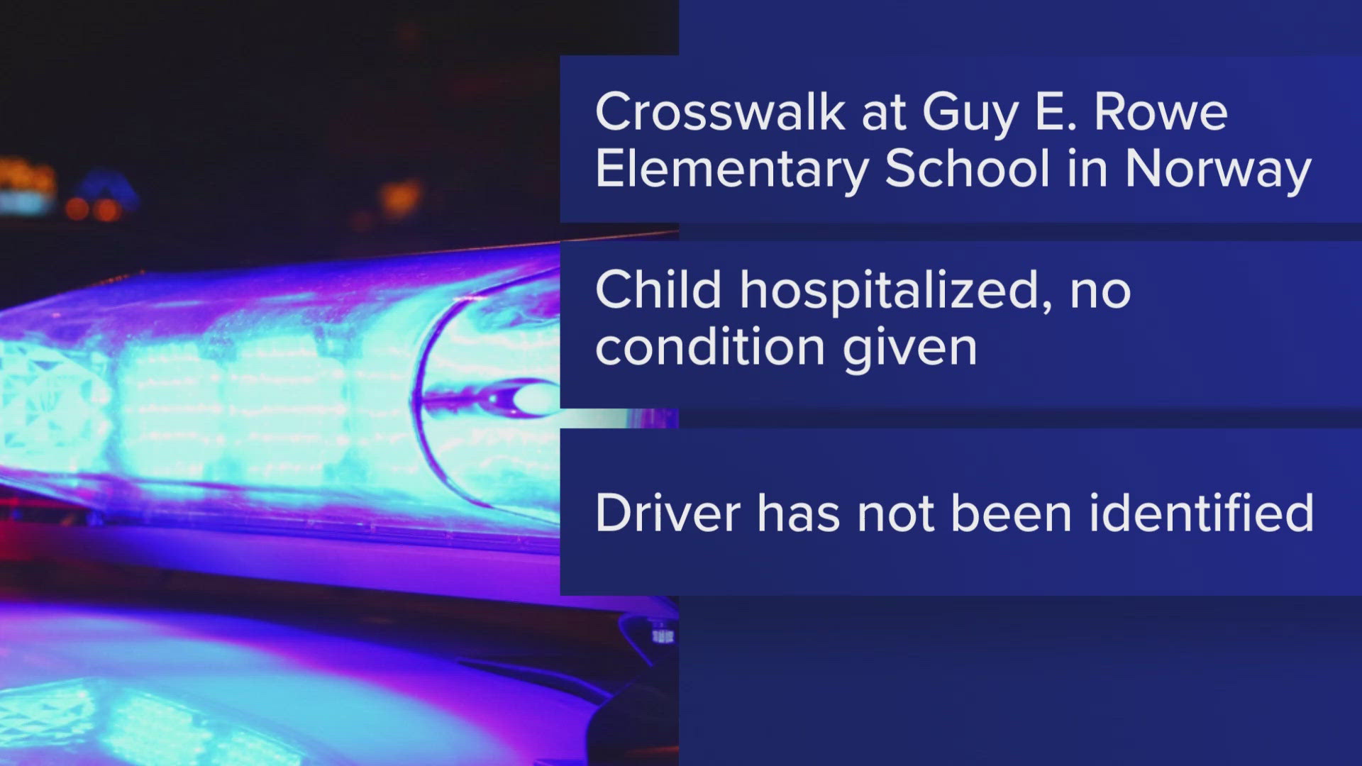 The incident happened while students were leaving school on Wednesday, according to Guy E. Rowe Elementary School Principal Catherine Bickford.