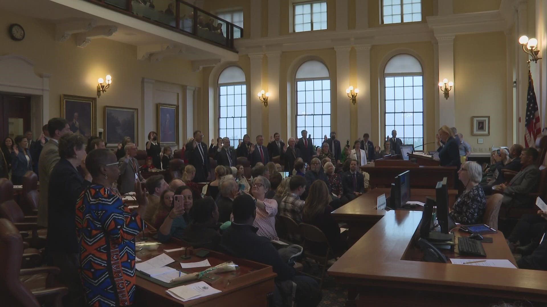 The historically diverse Legislature was sworn in on Wednesday.