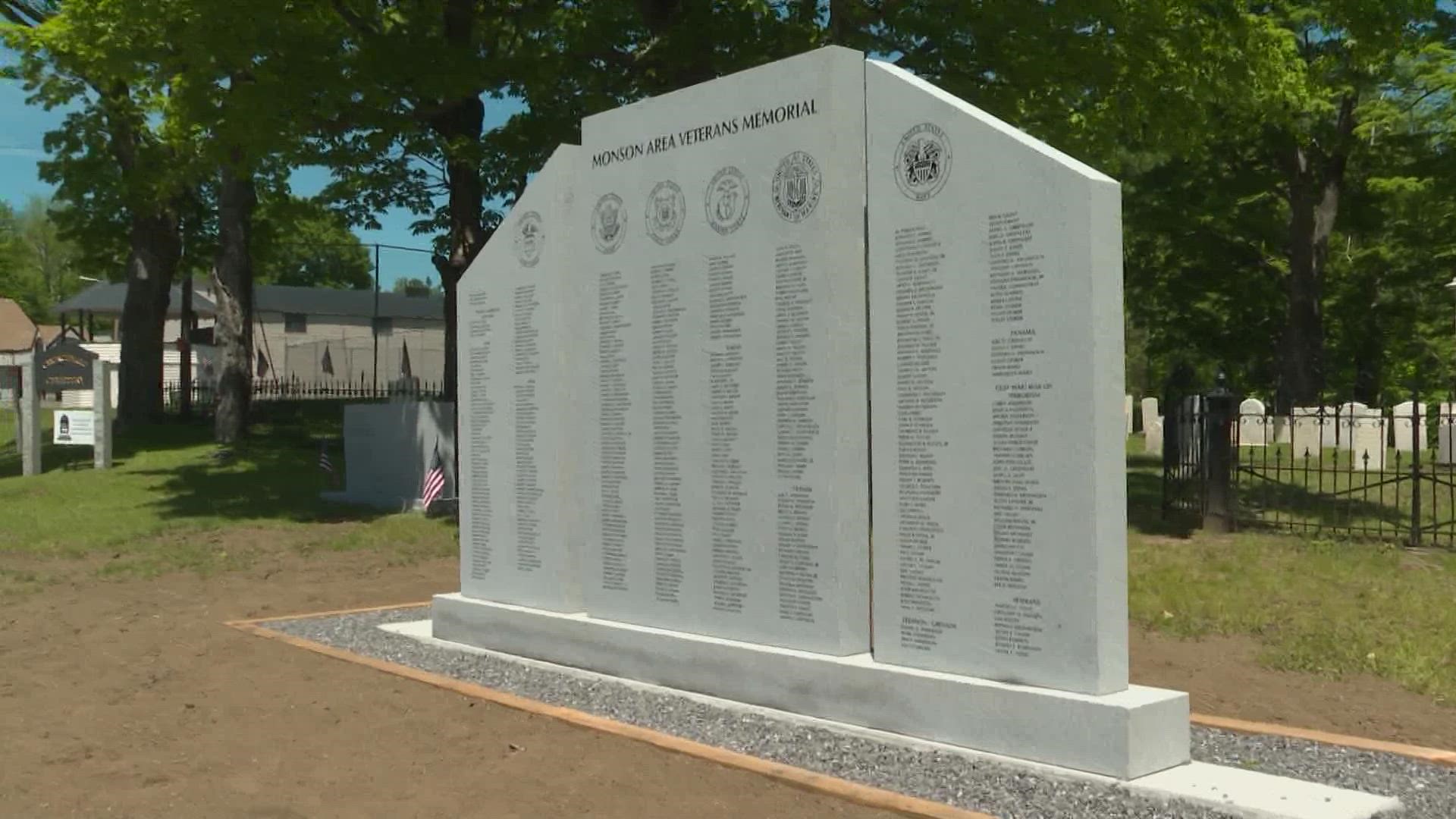 The city built a memorial to veterans with the help of over 100 donors.