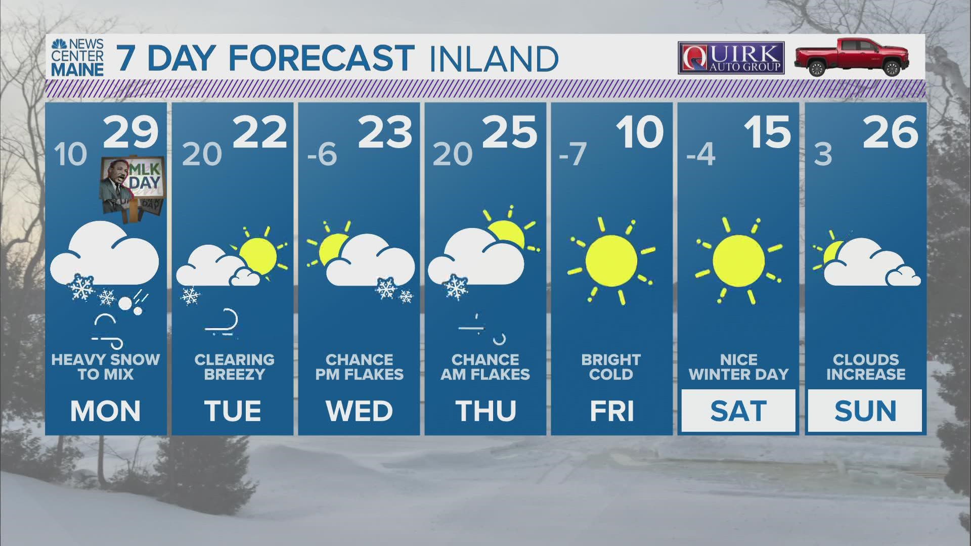 NEWS CENTER Maine Weather Video Forecast. Updated Sunday January 16, 2022 at 6pm.