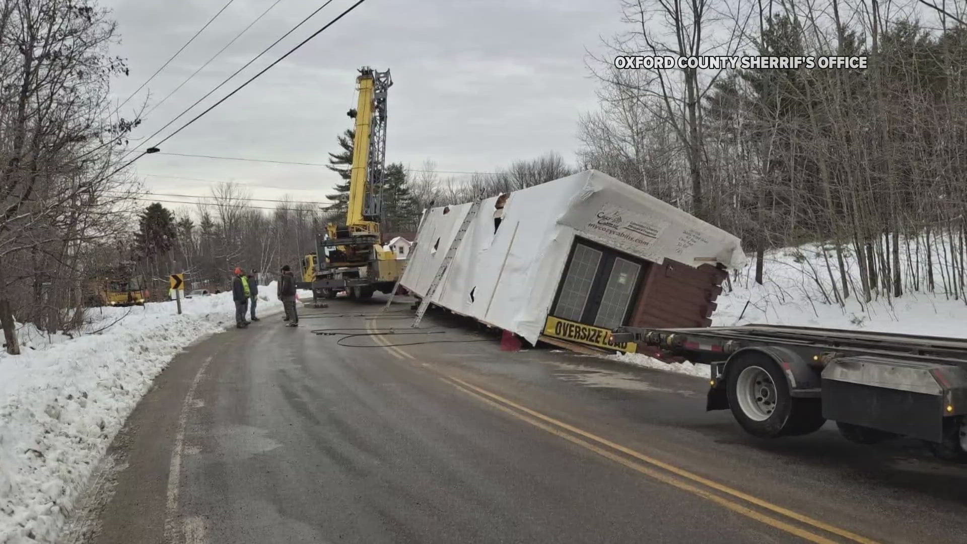 The Oxford County Sheriff's Office responded to the scene.