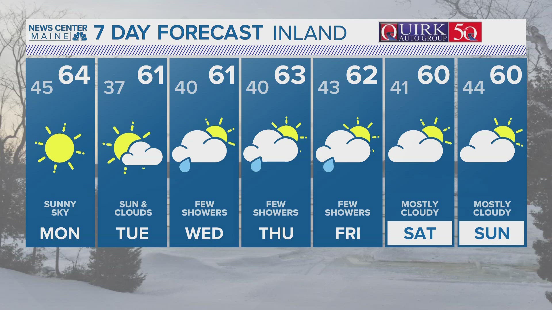 NEWS CENTER Maine Weather Video Forecast UPDATED 11pm Sunday, April 28th, 2024