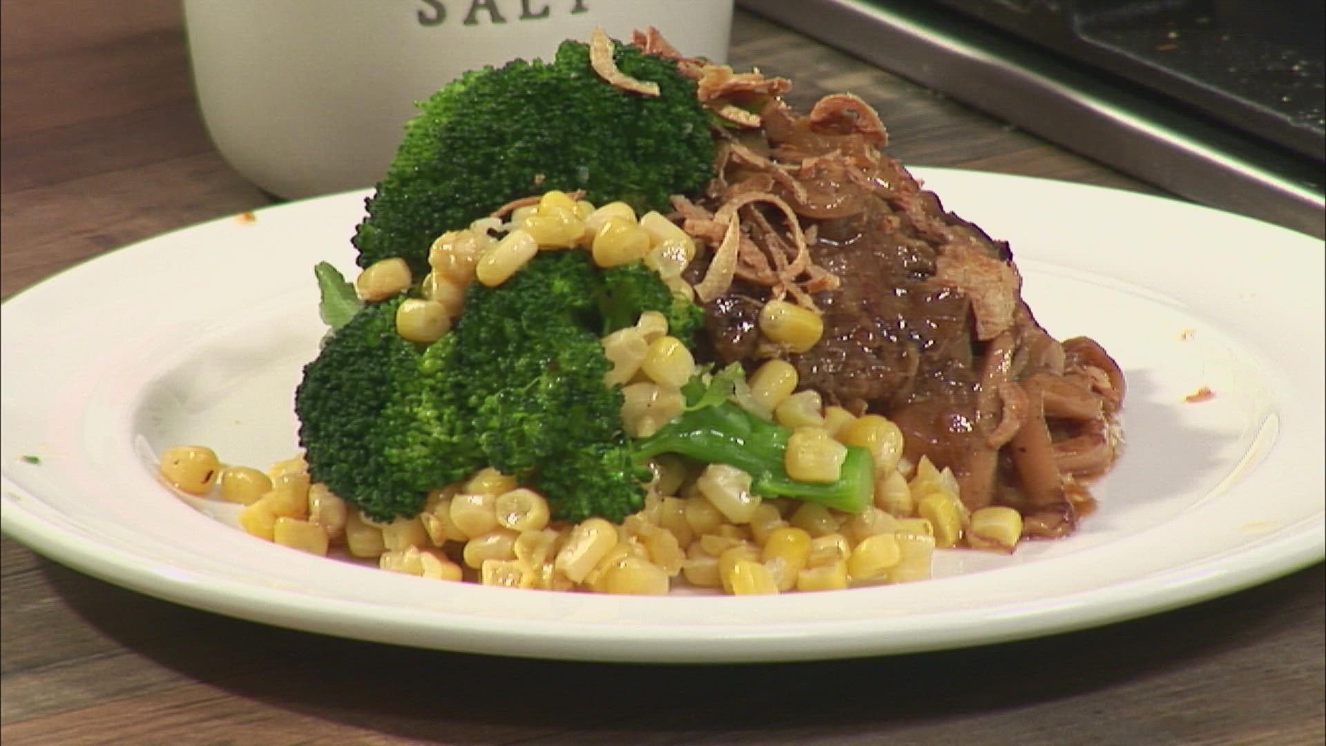 Chef Bo Byrne shows us how to make a Salisbury steak with mashed potatoes.