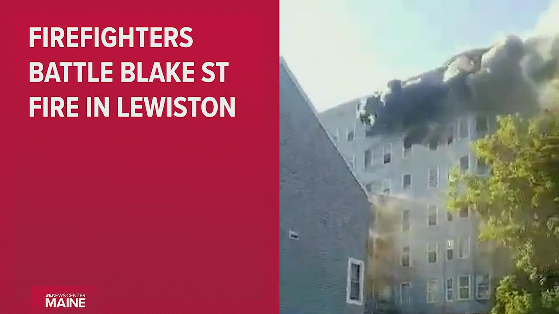 Fire officials battle Blake St fire