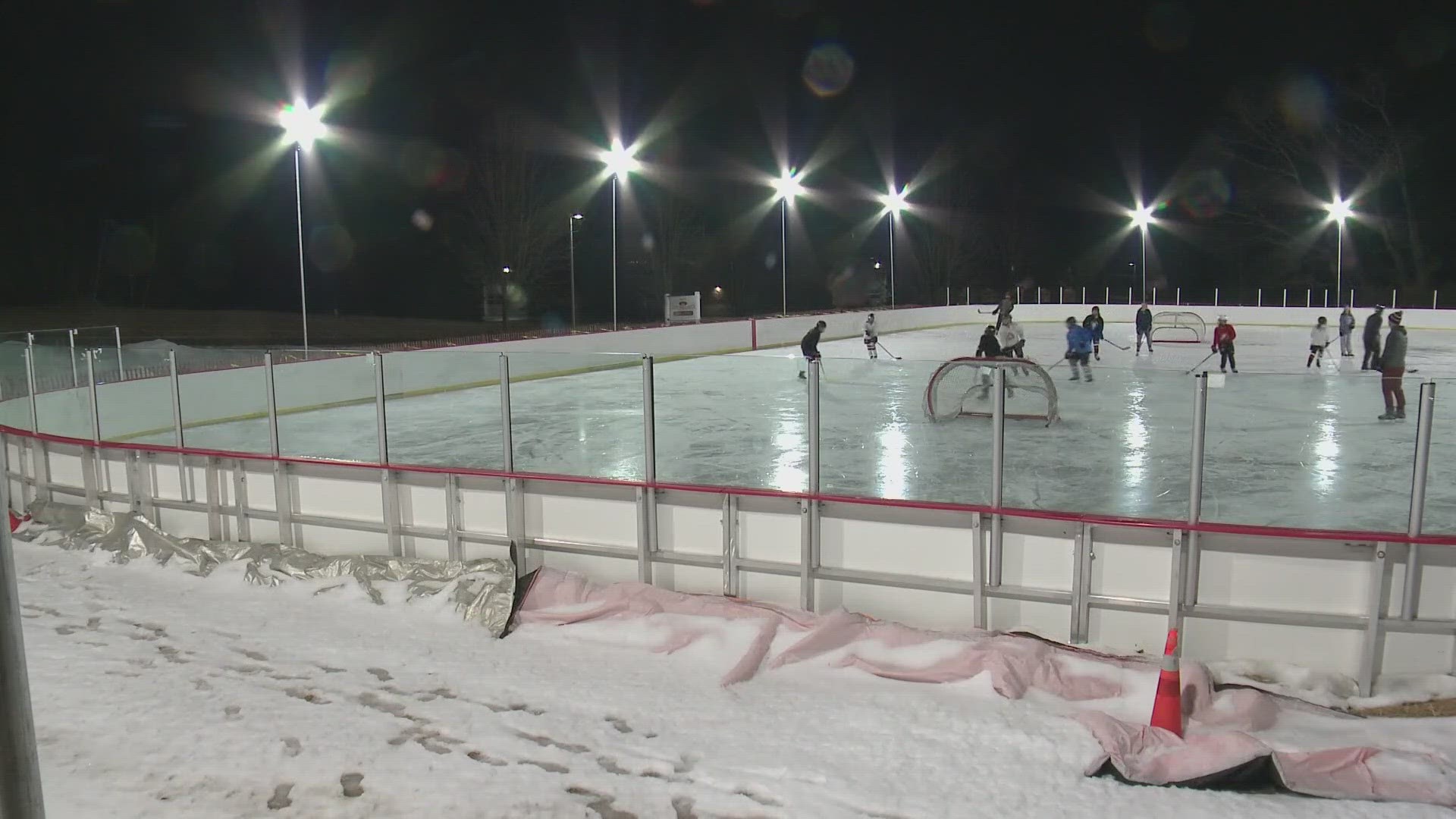 The next step is to put a permanent roof and slab, which would make it easier and more cost-effective for future years to set up the rink for all to use.