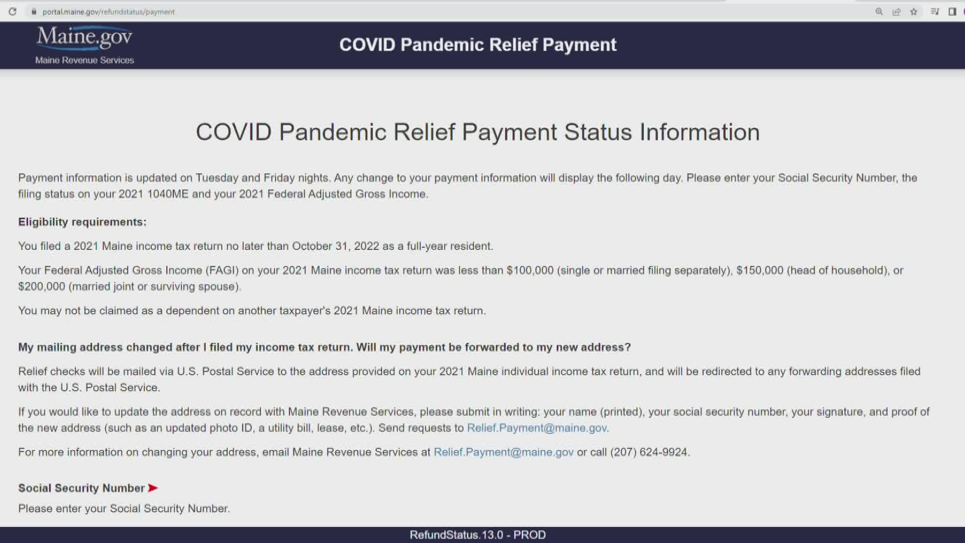 The Maine Revenue Services now has a website for people to check the status of their $850 inflation relief payments from the state.