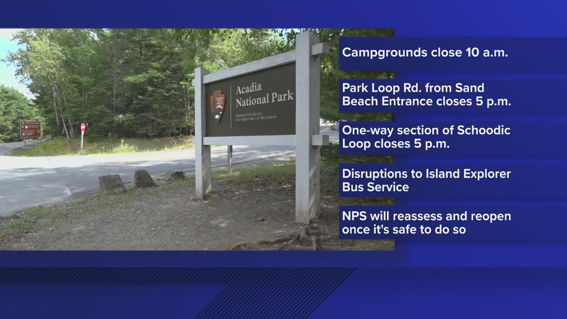 Several park locations will close Friday and reopen when deemed safe.