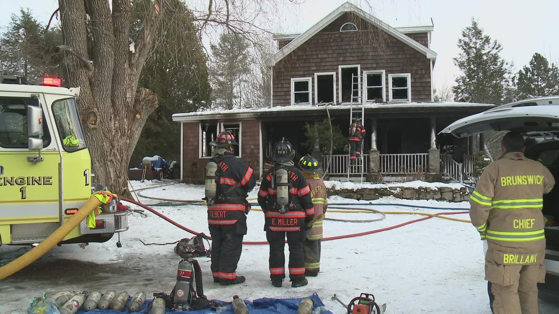 The house is a total loss, Brunswick Fire Chief  Ken Brillant told NEWS CENTER Maine.