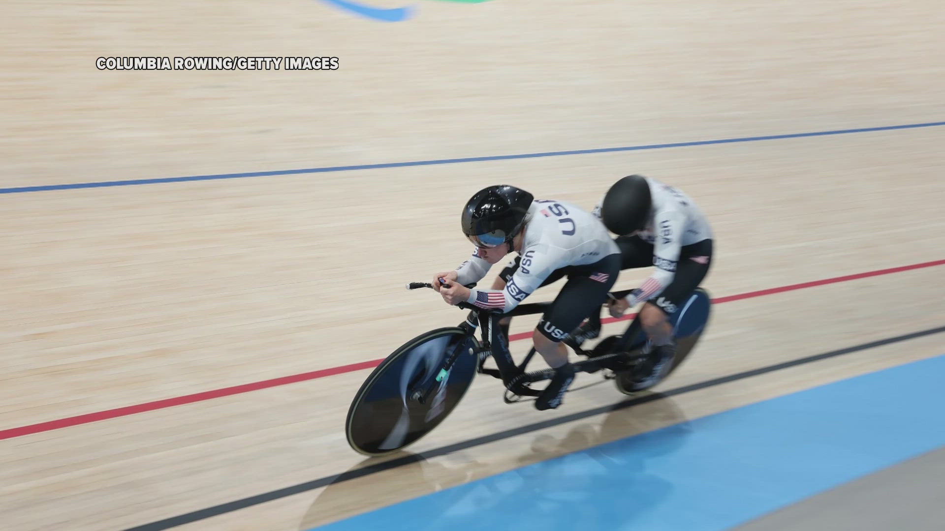 She was in Friday morning's 1,000-meter cycling race with teammate Hannah Chadwick. Her next event is Sunday.