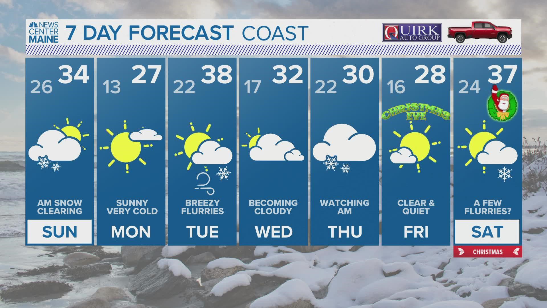 NEWS CENTER Maine Weather Video Forecast. Updated Saturday December 18, 2021 at 11pm.