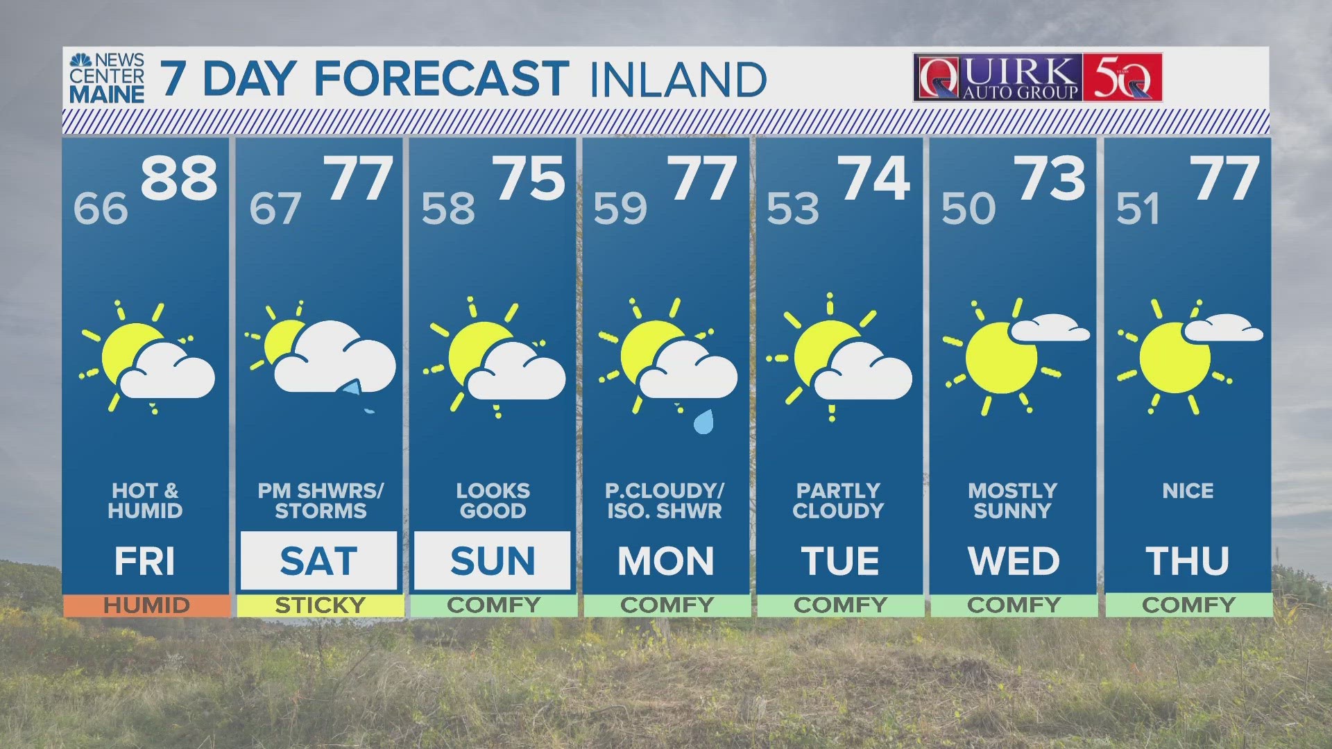 NEWS CENTER Maine Weather Video Forecast UPDATED 11pm Thursday, July 27th, 2023