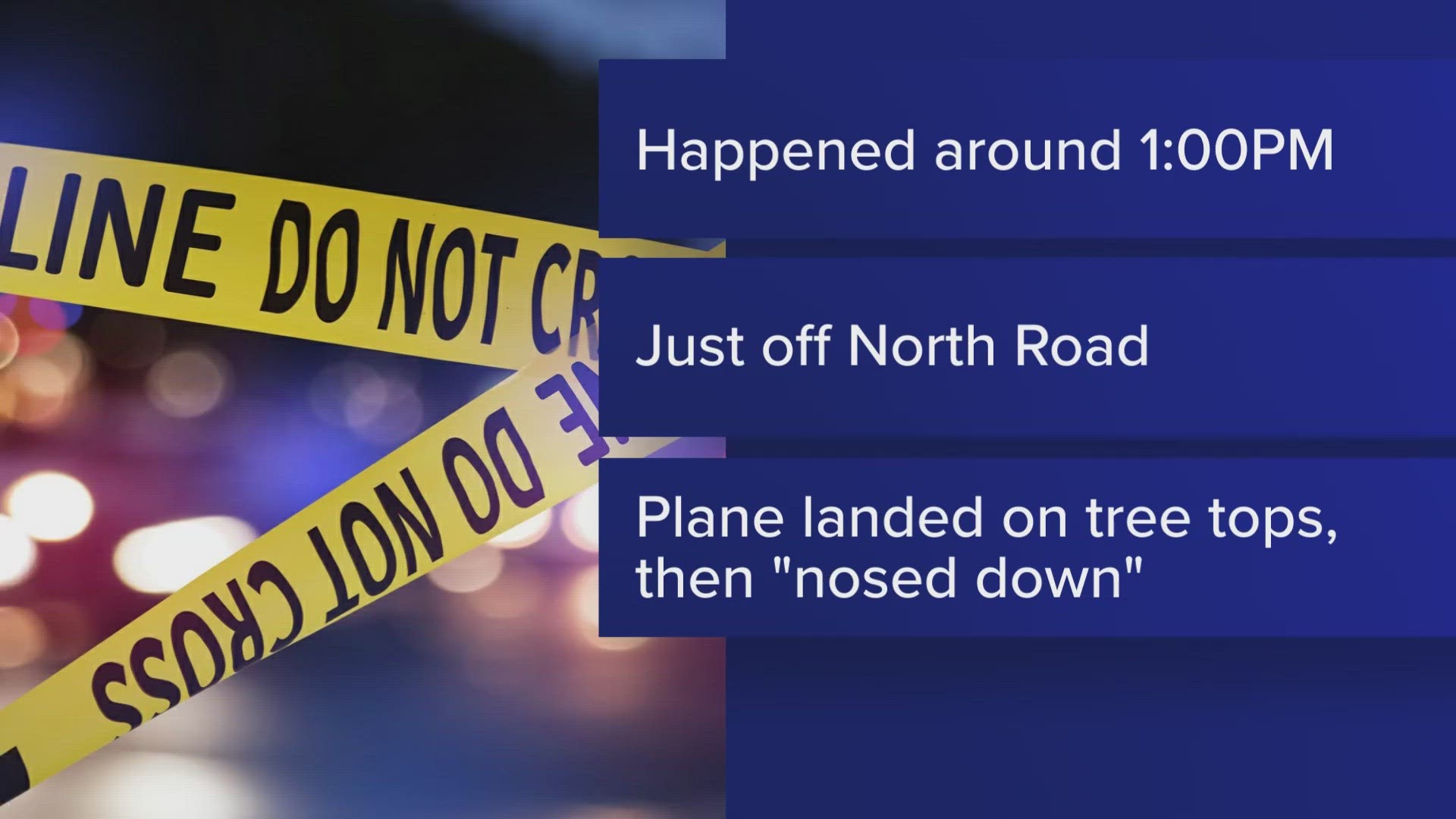 A state trooper arrived at the scene and found a bright yellow plane "nose-down into the ground in the woods," state officials said.