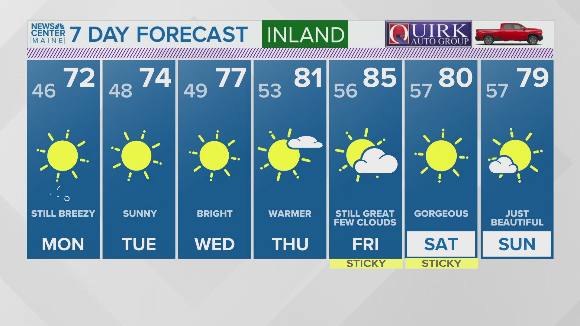 NEWS CENTER Maine Weather Video Forecast UPDATED 11pm Sunday, September 8th, 2024