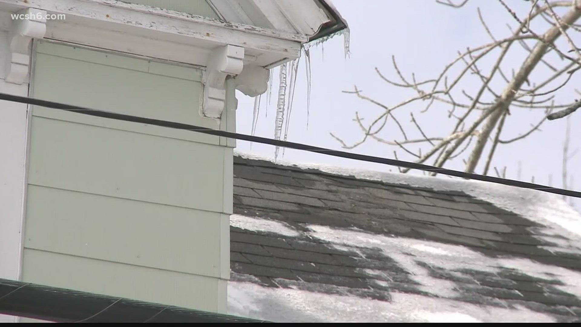 Boy falls off roof