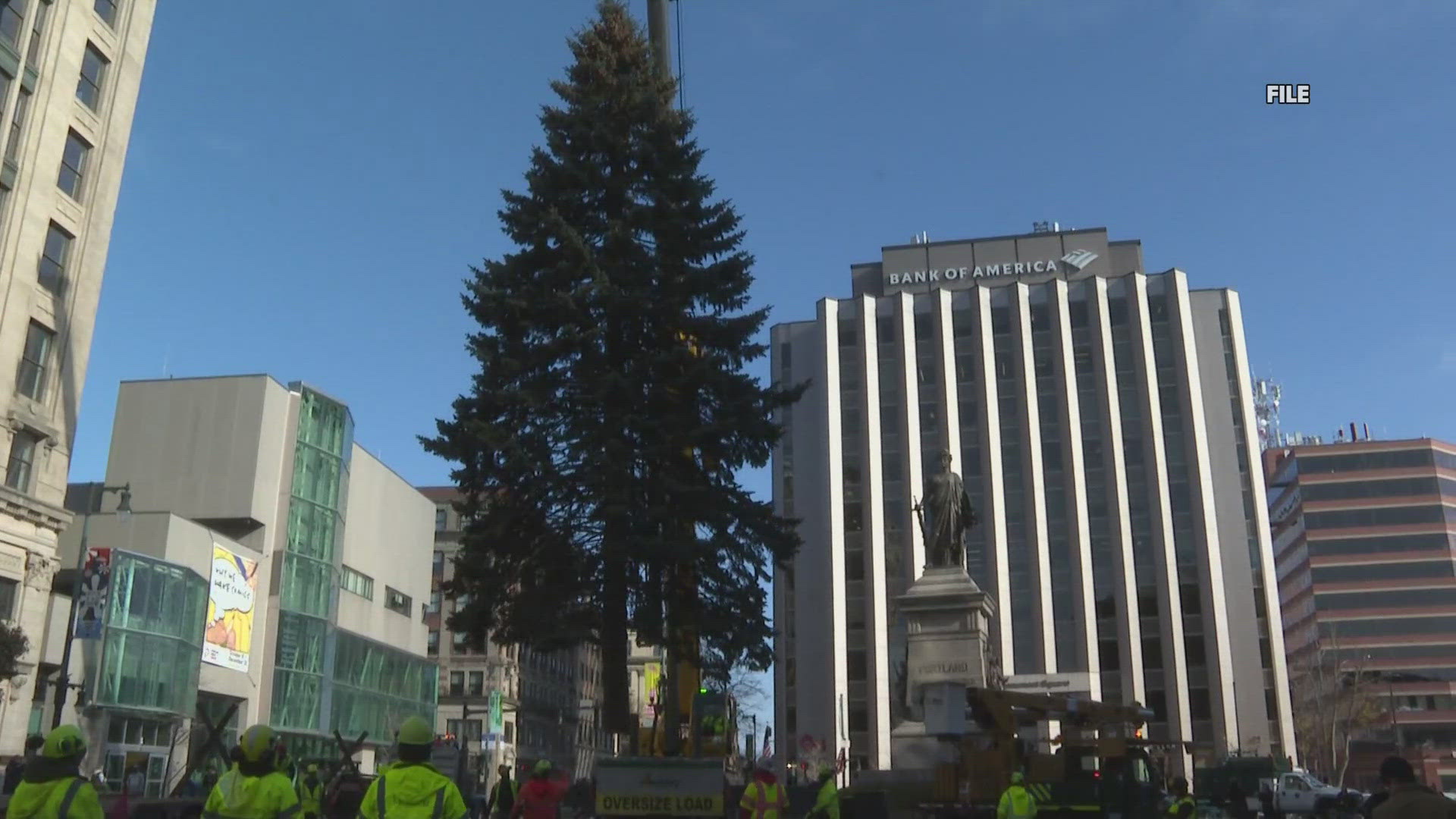 City leaders say the tree that lights up Monument Square each year is almost always donated by someone in the Greater Portland area. 