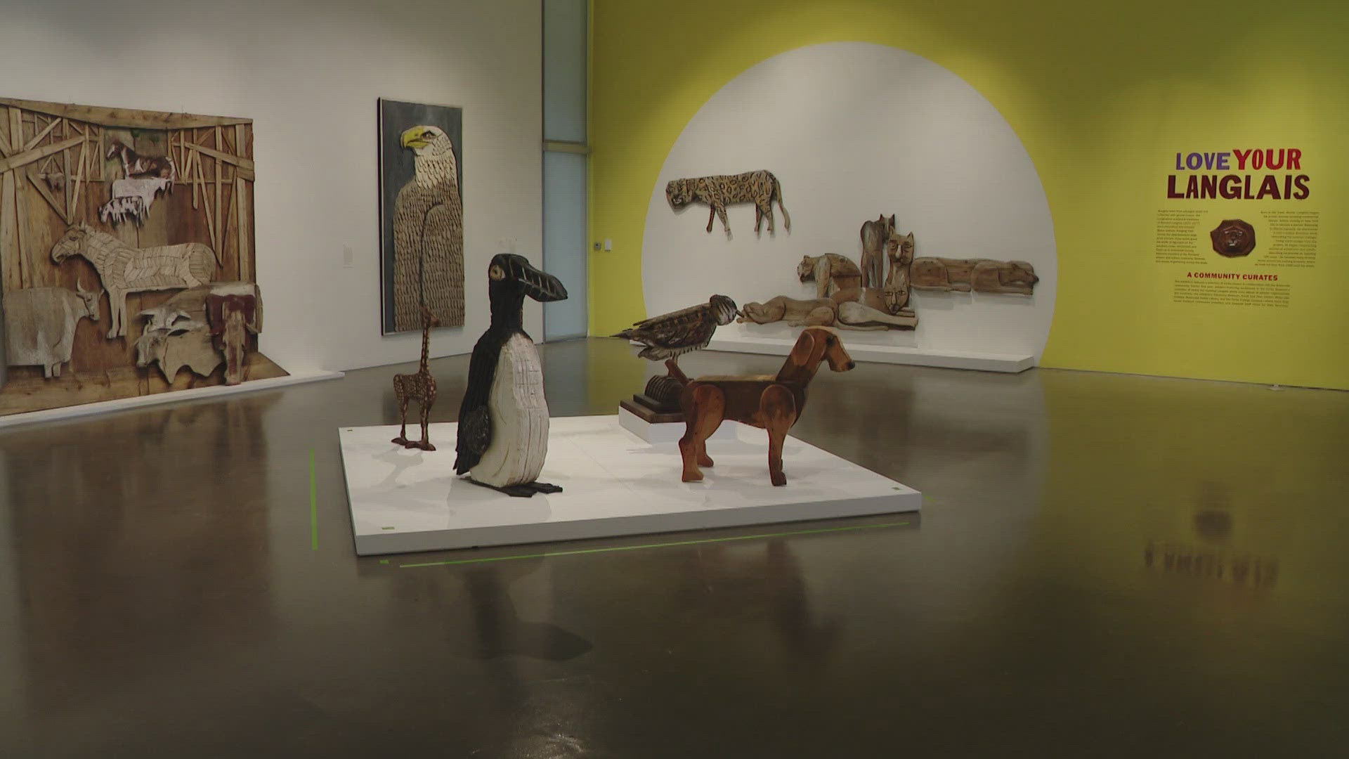 The Maine native's work is unique and is now on display in Waterville.