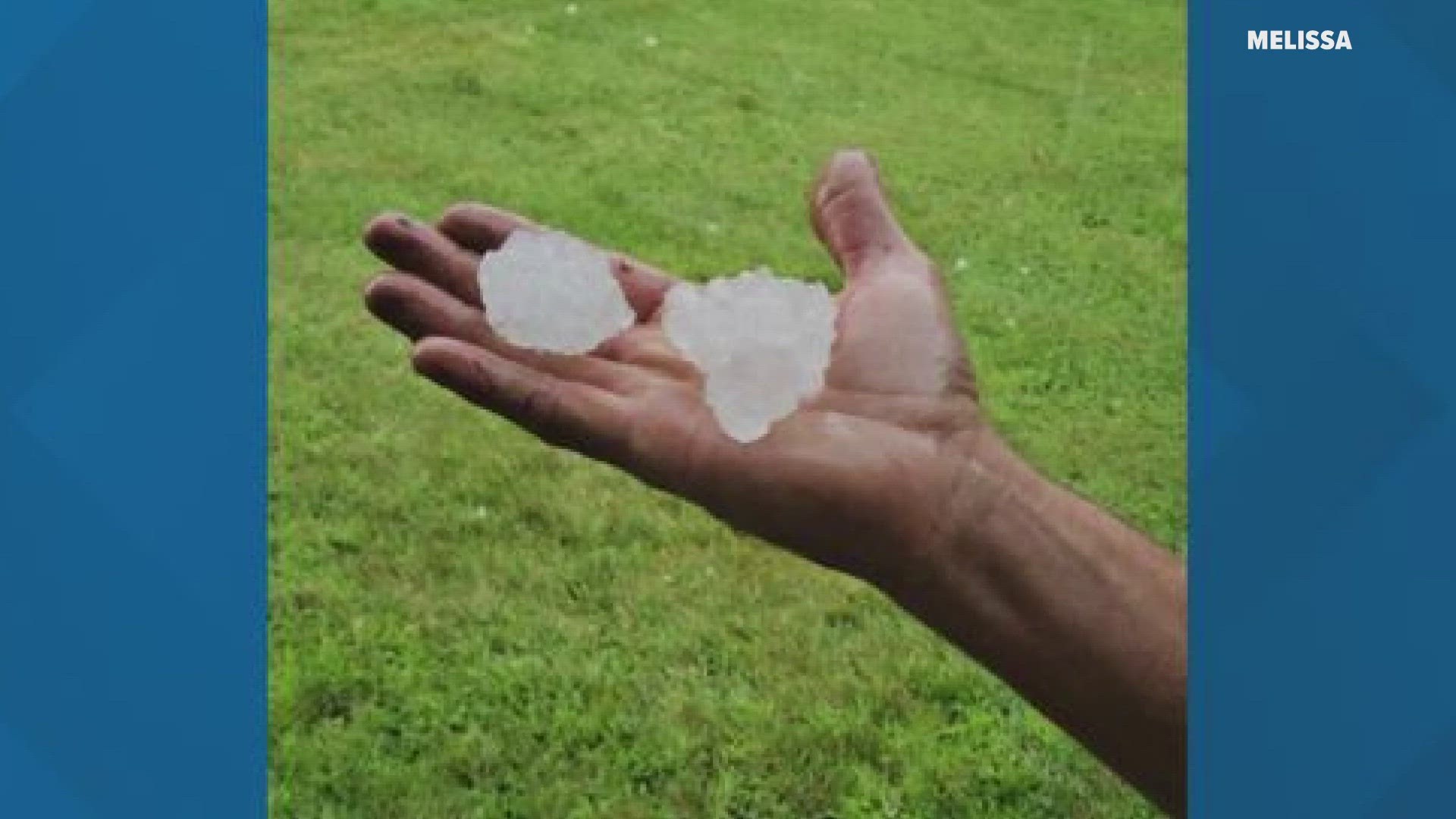 Reports of golf ball-sized hail, lightning strikes, and flash flooding were seen across the state Sunday.