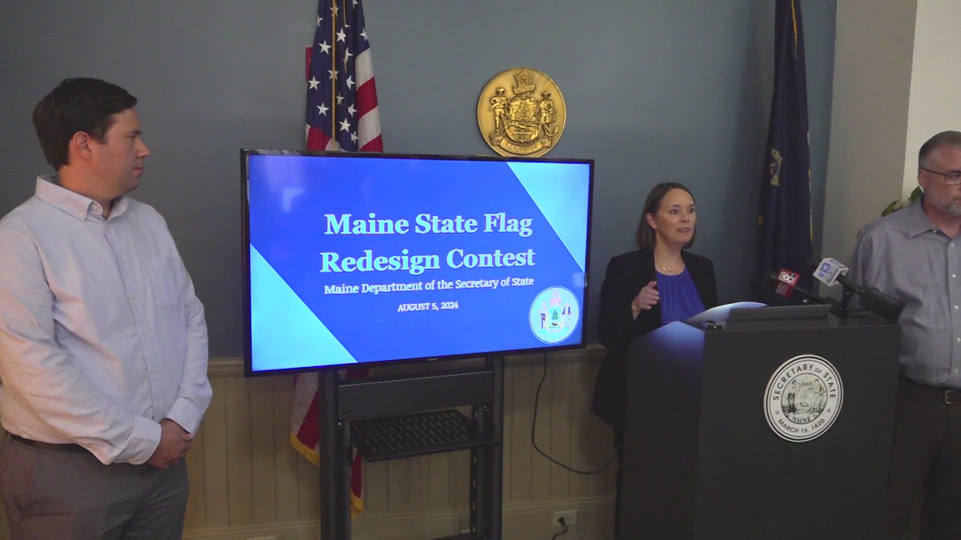 Mainers will vote in November on whether to keep the current flag or switch to the new design.