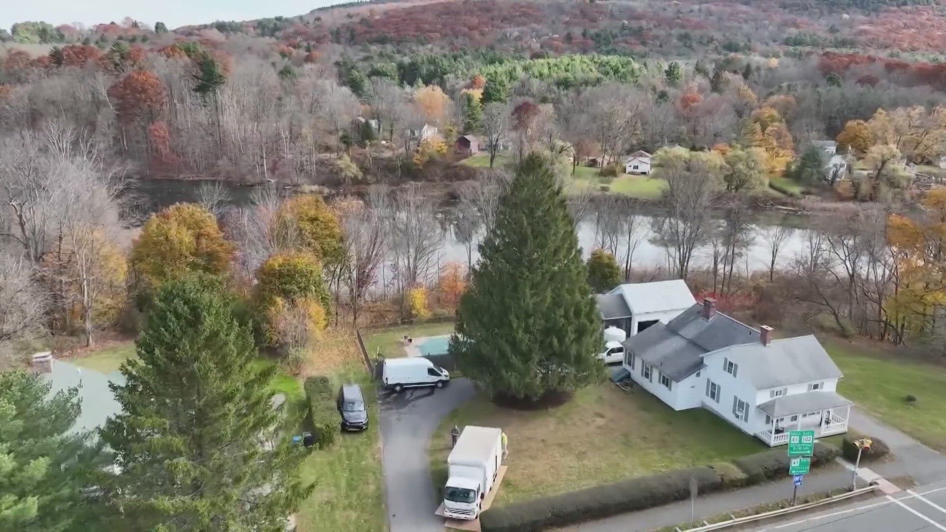 The giant tree will make the 140-mile trip to New York City next week.