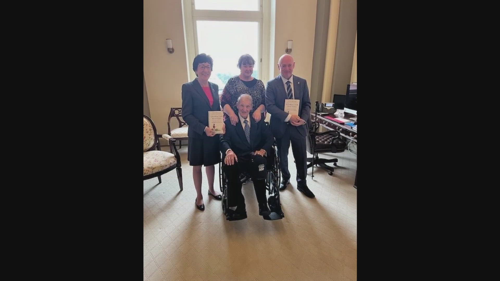 William Webster, 100, who contributed to Jean Becker's book was hosted by a bi-partisan group of senators, including Sen. Susan Collins, R-Maine.