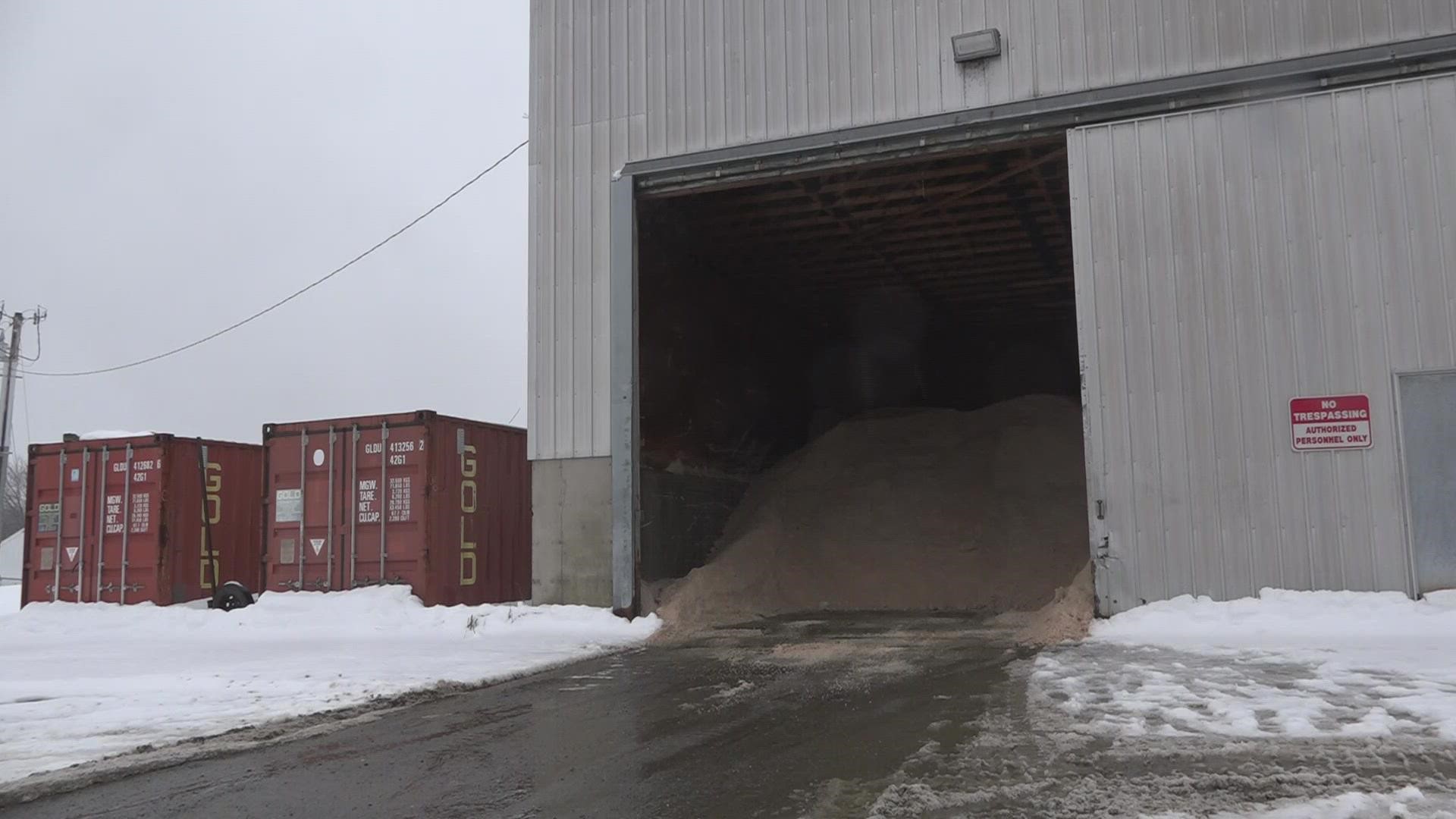 Many towns and cities are waiting on a Morton salt shipment from overseas that has been delayed until next week due to supply chain issues.