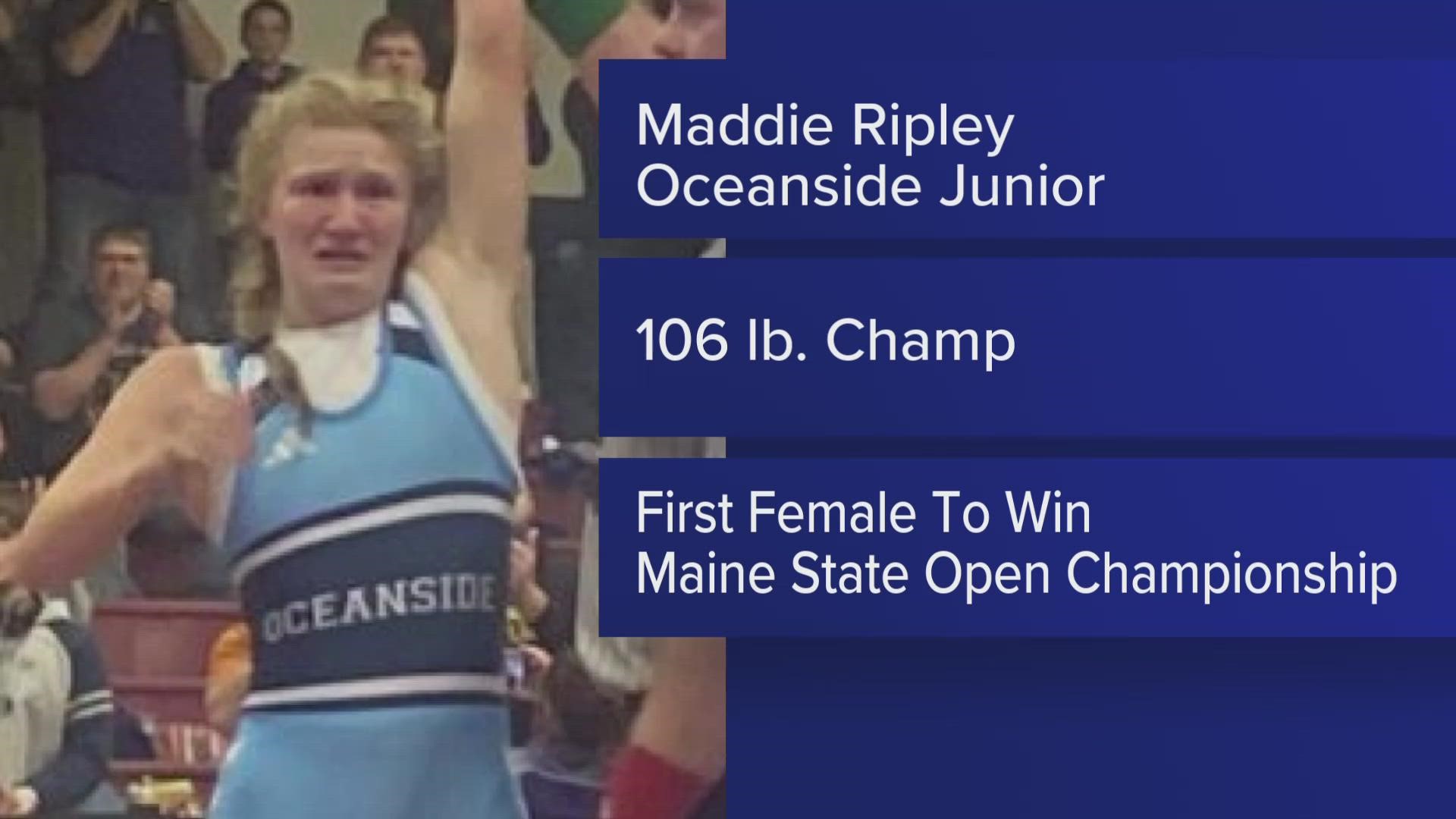 It took Maddie Ripley just 1 minute and 44 seconds to accomplish the feat during Saturday's Class B matchup.