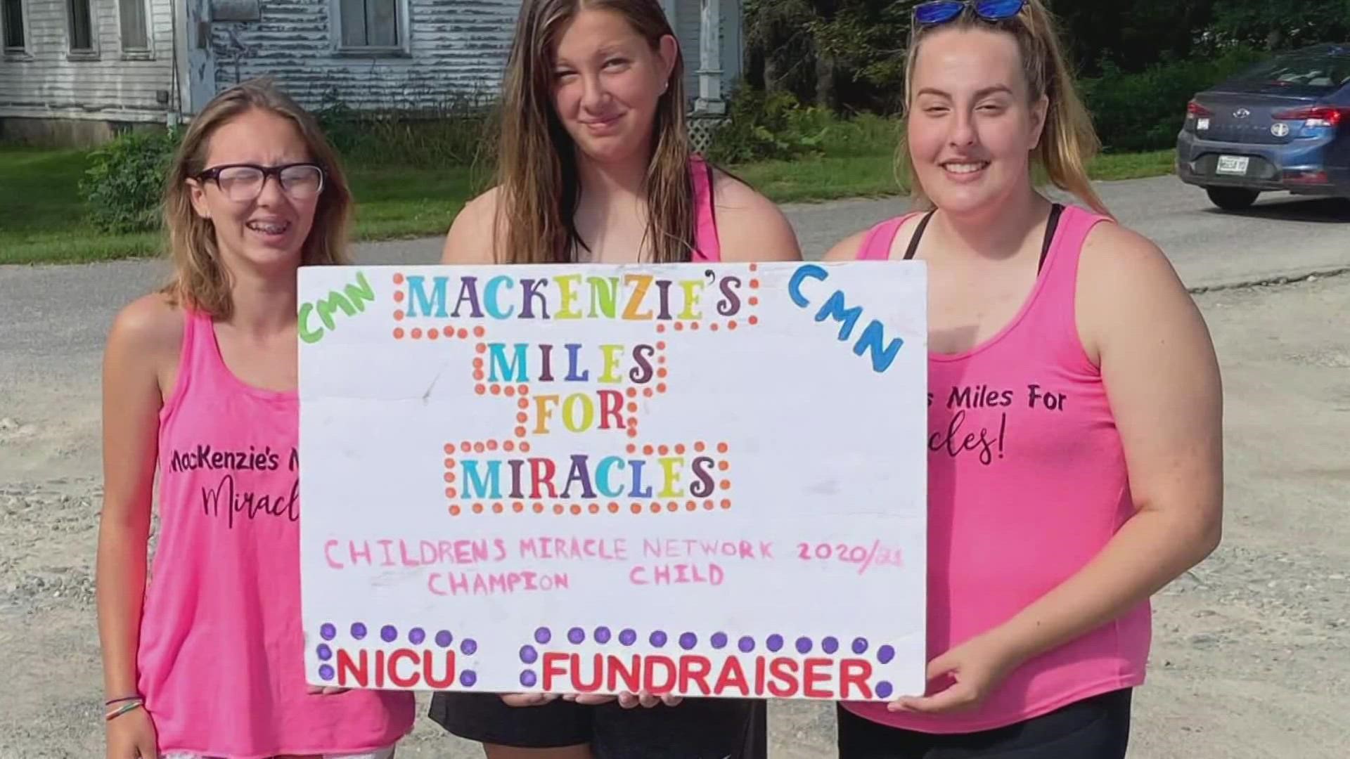 MacKenzie Schors, who was born 12 weeks early, is raising money for the Children's Miracle Network.