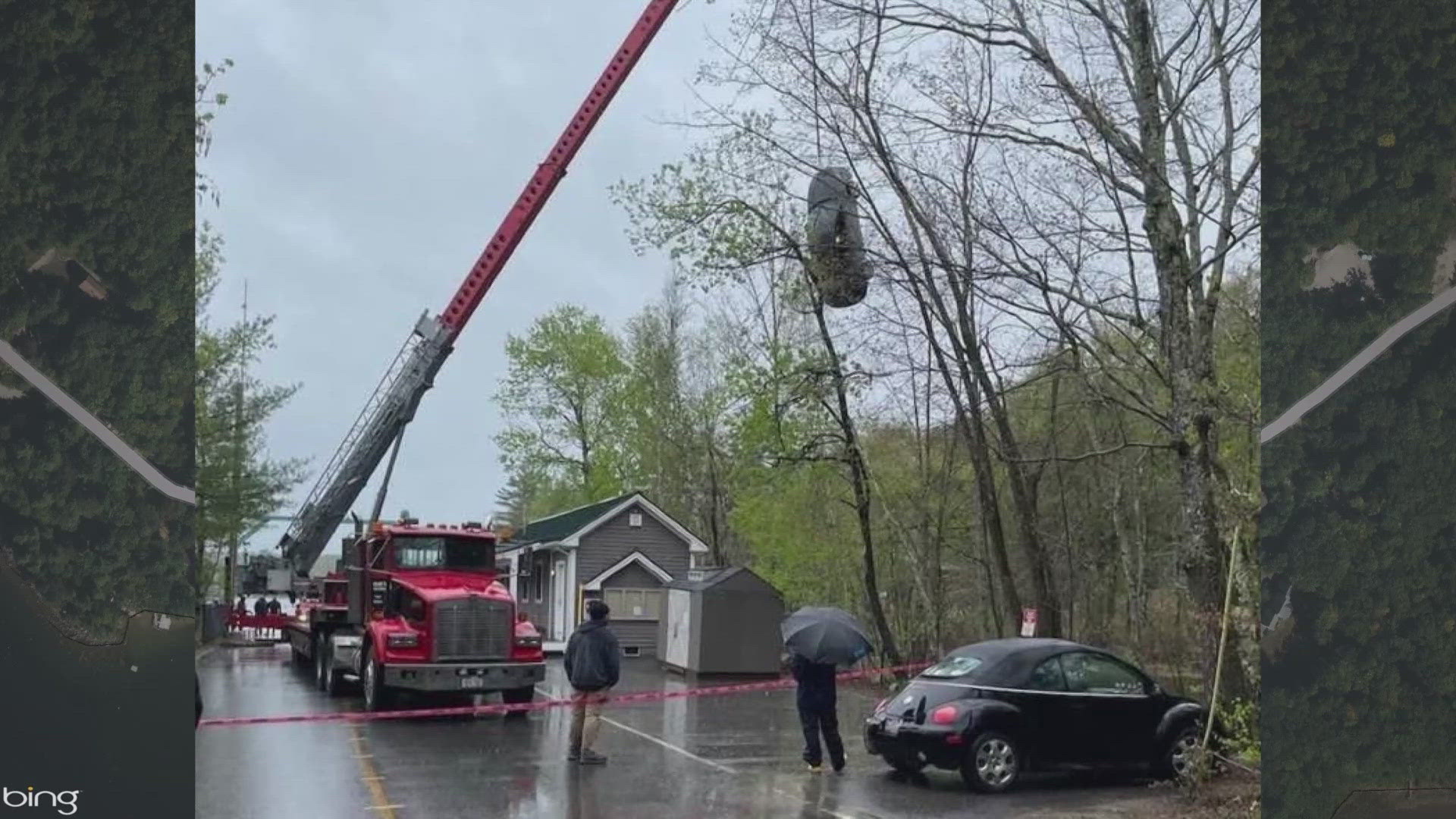 A man from Portland was able to narrowly escape what could have been a deadly incident after his vehicle ended up in Sebago Lake on Saturday morning. 
