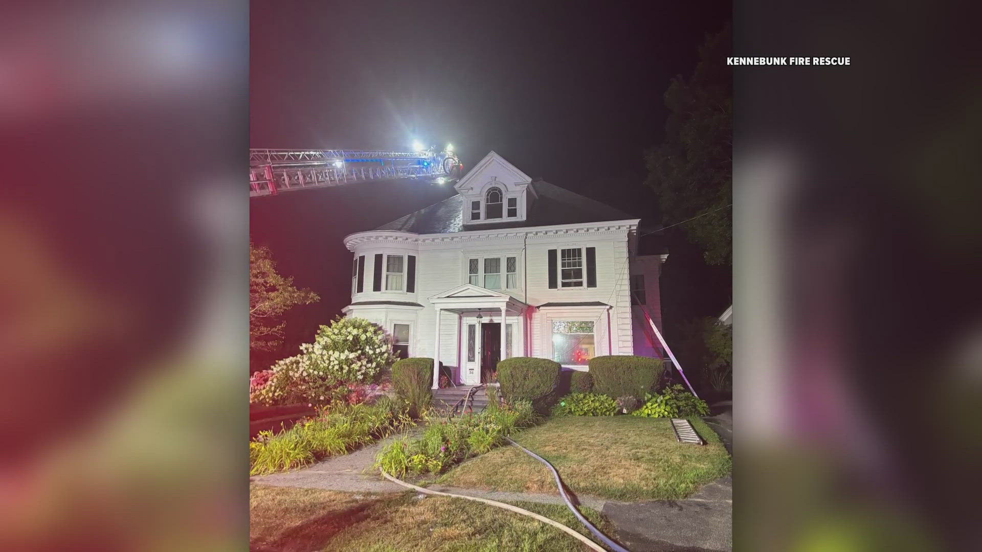 Kennebunk Fire Rescue said up to nine cats were rescued from the building Saturday night. 