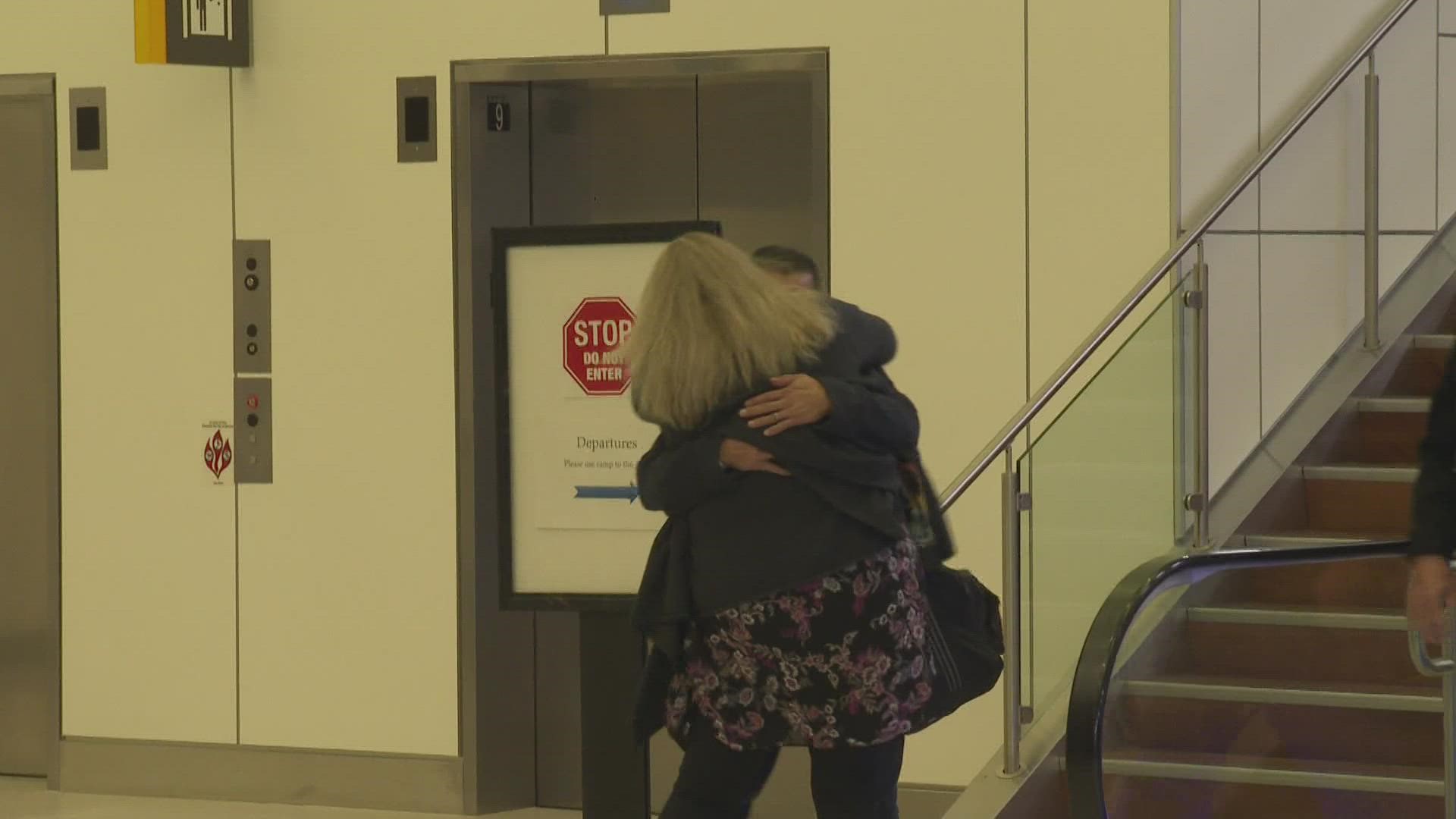 Otto Morales-Caballeros was reunited with his wife Sandra Merlim on Sunday. Morales-Caballeros had lived in the U.S. for 20 years after fleeing war in Guatemala.