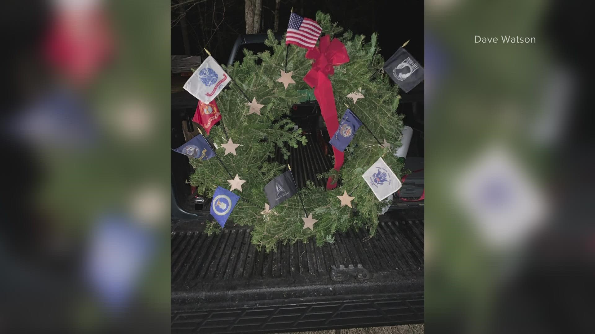 On Monday, December 13, a group of volunteers is bringing a wreath from Brunswick to Augusta for a wreath-laying ceremony as part of Wreaths Across America week.
