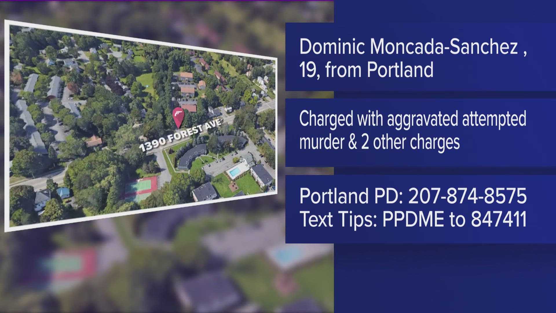 Dominic Moncada-Sanchez, 19, of Portland was arrested Tuesday night, officials say.