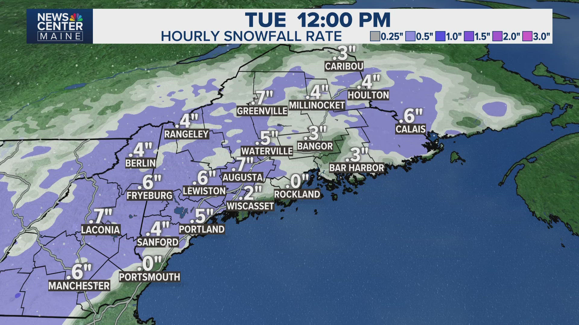 Storm Center: Parts of Maine could see an inch of snow an hour ...